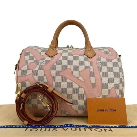 Louis Vuitton Limited Edition Damier Azur Tahitiennes Speedy Bandouliere 30 - Picture 6 of 14